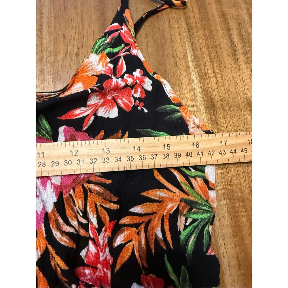 MOSSIMO Ladies' Medium SLEEVELESS ROMPER Floral Tie Front - Picture 5 of 6